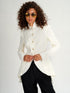 Forme d'Expression Victorian Raw-Edged Linen Coat Ecru White